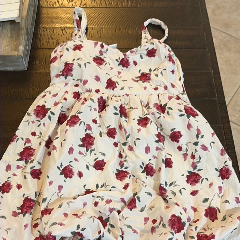 Full Tilt Floral Dress - Red and White